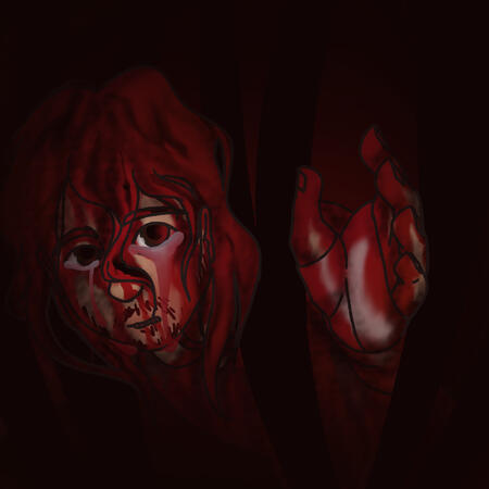 Soaked in blood (Iron Lung)