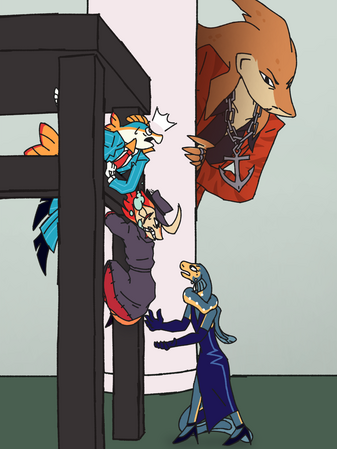 Sleeping with the fishes (characters belong to @bagel_bird on instagram)