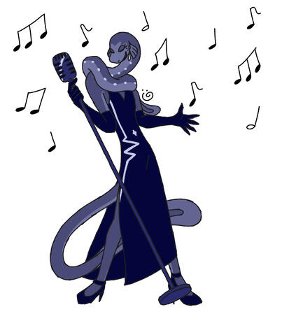 Lost in the rythm (character belongs to @bagel_bird on instagram)