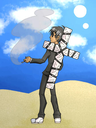Smoke break (Trigun)