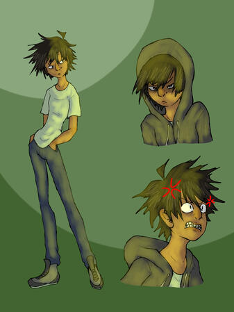 Disgruntled teenage boy