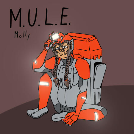 Deep Rock Galactic Molly as a dwarf